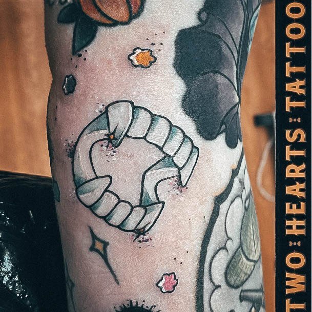 Womens Fangs Super Tattoo Designs