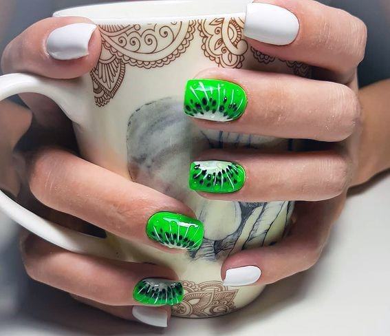 Womens Fantastic Kiwi Nails