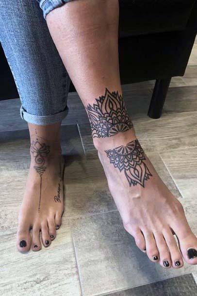 Womens Feet Dark Tattoo