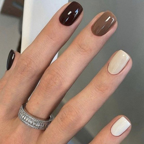 Womens Fingernail Art Chocolate Nail