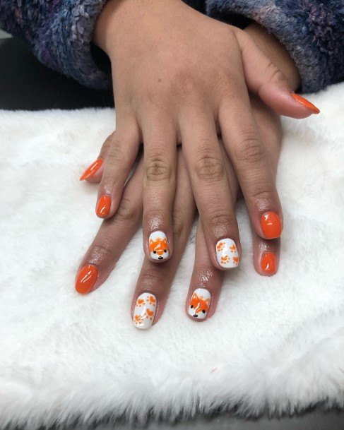 Womens Fingernail Art Fox Nail