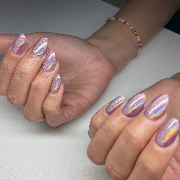 Womens Fingernail Art Holographic Nail