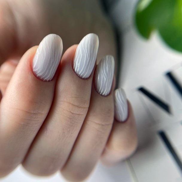 Womens Fingernail Art Milky White Nail