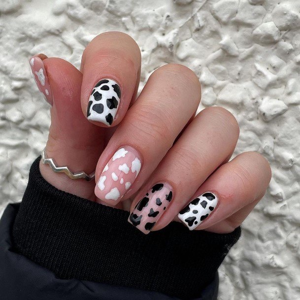 Womens Fingernail Art Monochrome Nail