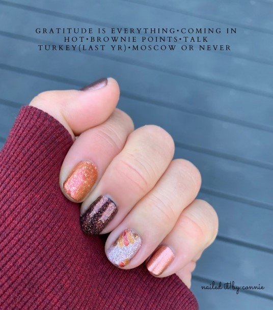 Womens Fingernail Art Thanksgiving Nail