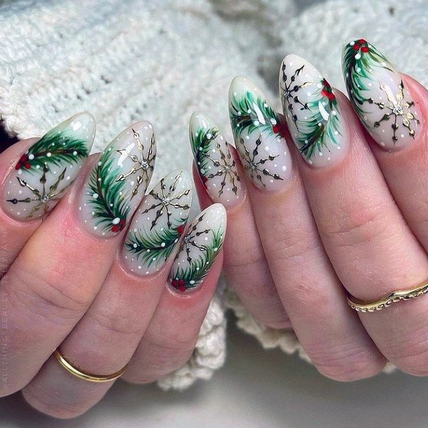 Womens Fingernail Art Winter Nail