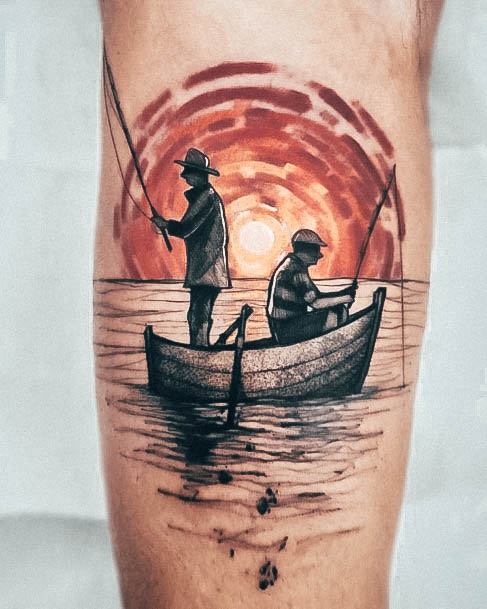 Womens Fishing Tattoo Body Art