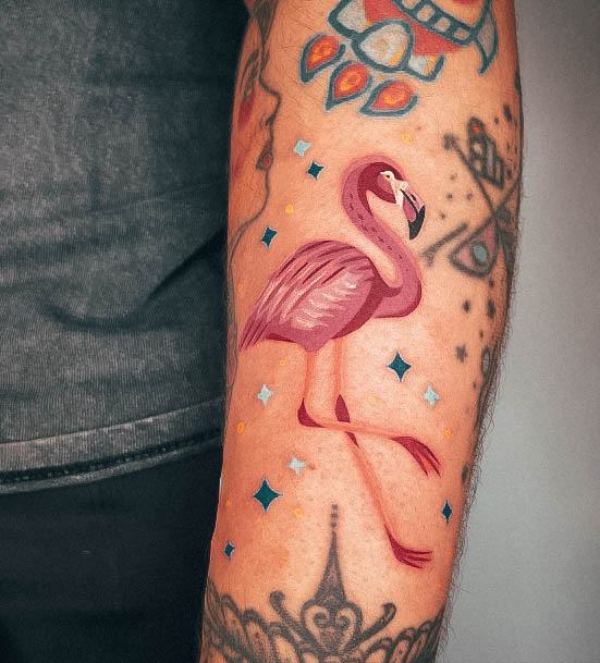 Womens Flamingo Girly Tattoo Designs