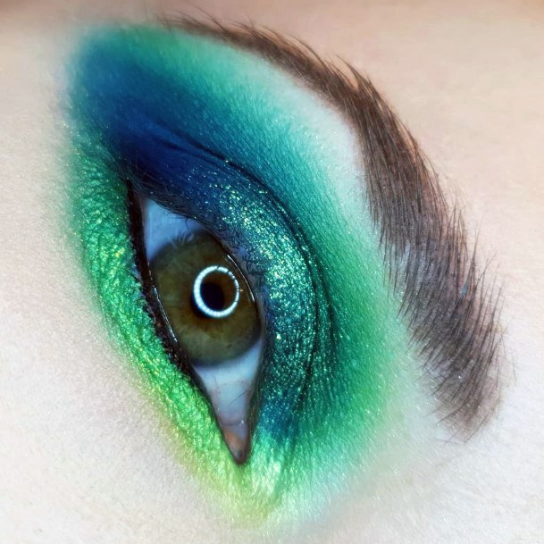 Womens Flashy Green Eyeshadow