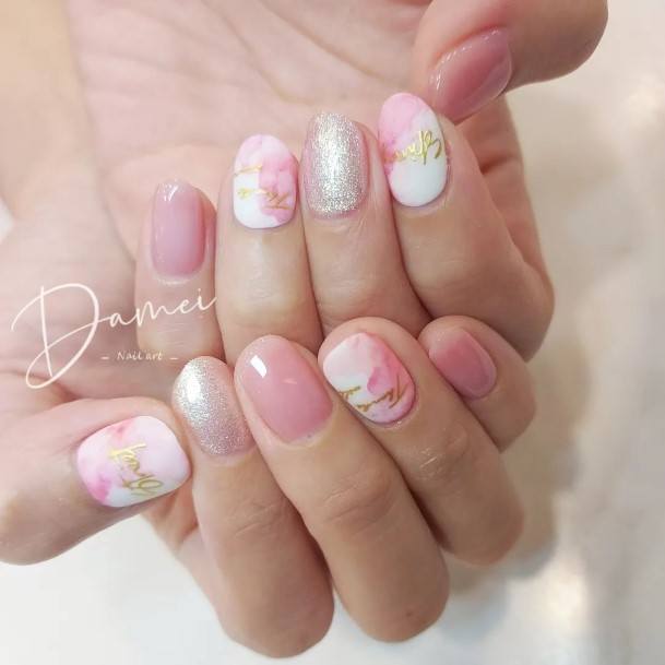 Womens Foil Girly Nail Designs