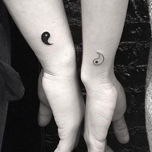 Womens Foreams Yin And Yang Tattoo Best Friends