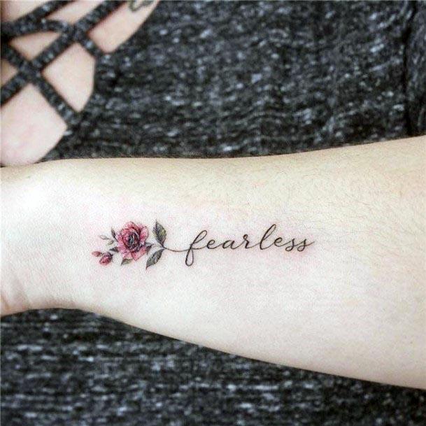 Womens Forearms Fearless Tattoo Simple