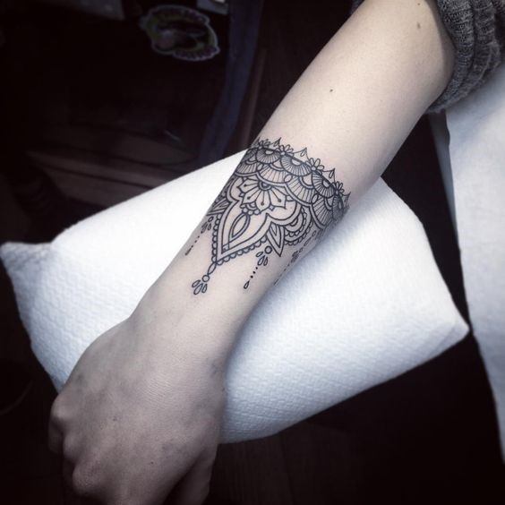 Womens Forearms Henna Tattoo