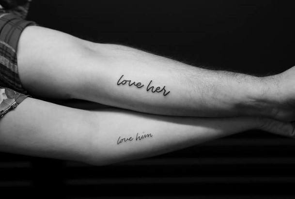 Womens Forearms Love Quote Tattoo Matching