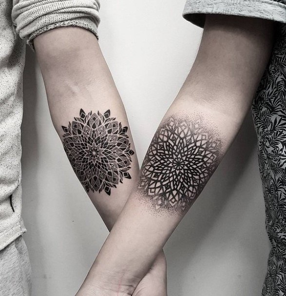 Womens Forearms Mandala Tattoo