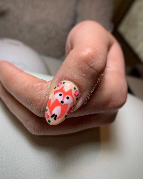 Womens Fox Girly Nail Designs