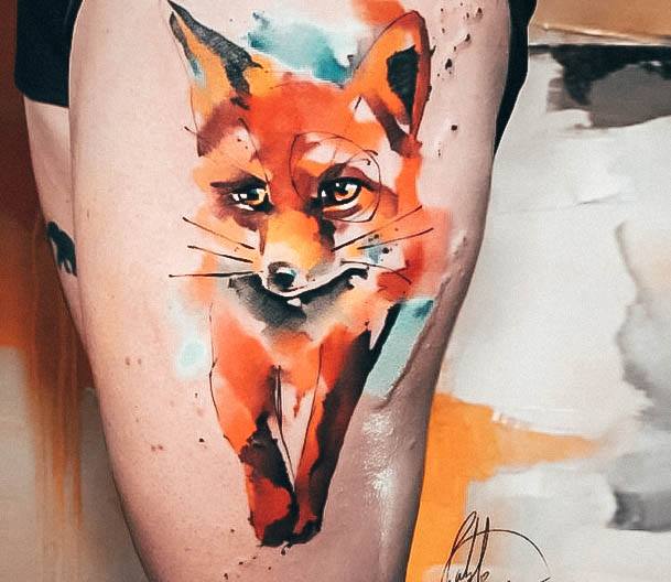 Womens Fox Good Looking Tattoos