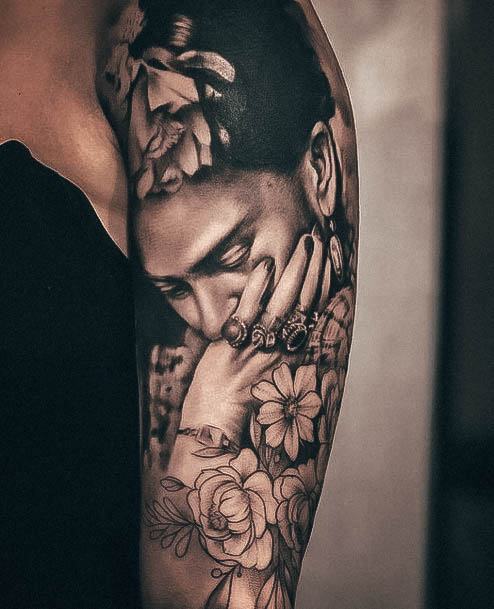 Womens Frida Tattoo Design Ideas