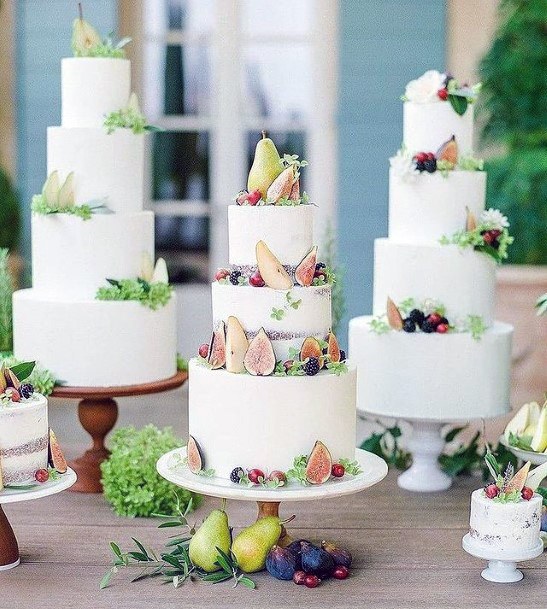 Womens Fruit Laden 3 Tier Wedding Cake