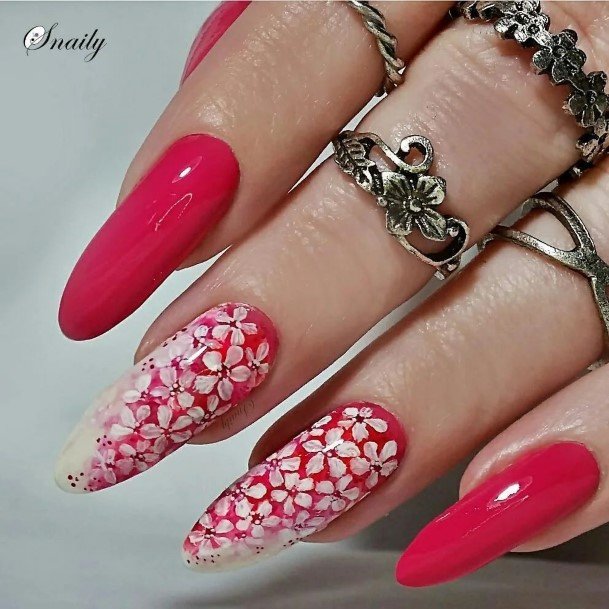 Womens Fuchsia Nail Design Ideas