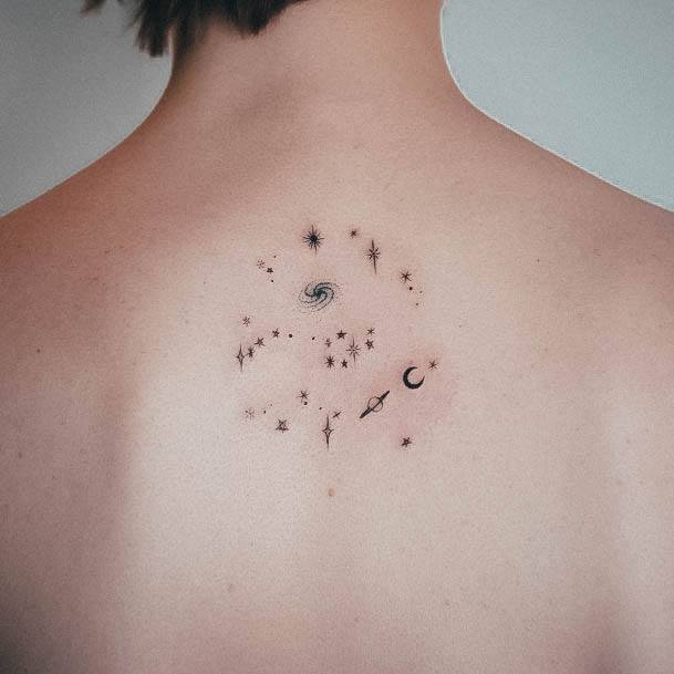 Womens Galaxy Tattoo Body Art