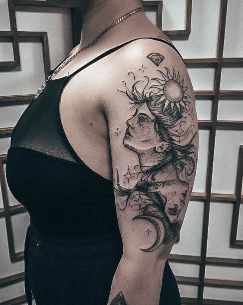 Womens Gemini Tattoo Design Ideas