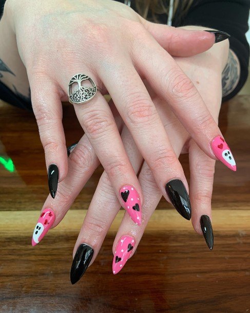 Womens Ghost Girly Nail Designs