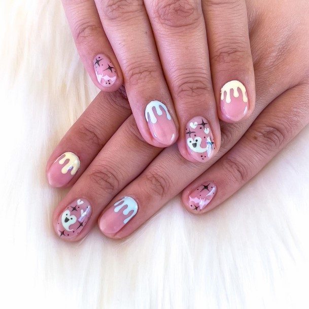 Womens Ghost Nail Ideas