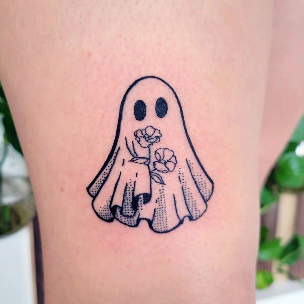 Top 100 Best Ghost Tattoos For Women - Haunted Design Ideas