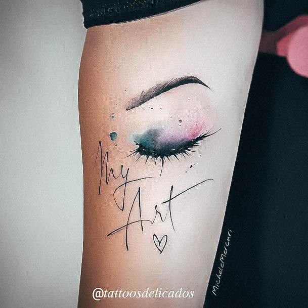 Womens Girly Tattoos Eye Watercolor My Art