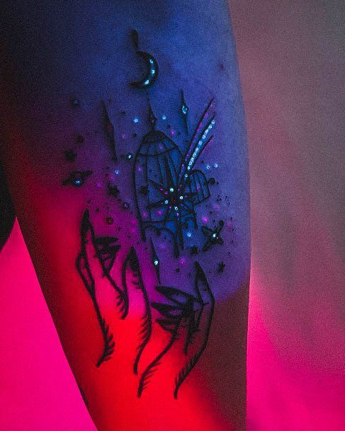 Womens Glow In The Dark Girly Tattoo Designs