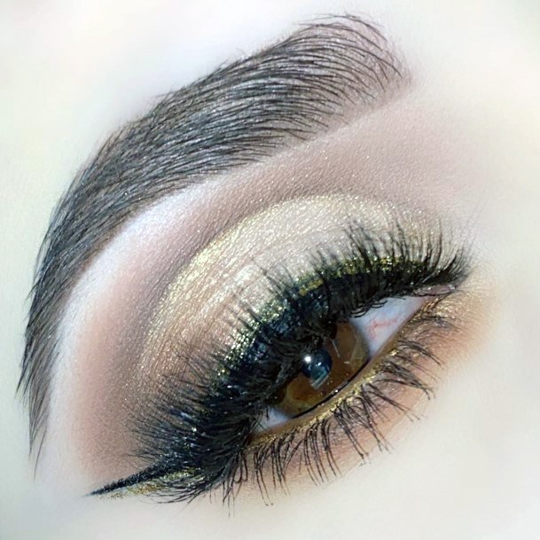 Womens Gold And Brown Eyeshadow Women