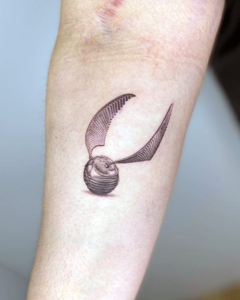 Womens Golden Snitch Girly Tattoo Designs