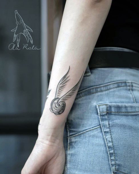 Womens Golden Snitch Tattoo Ideas