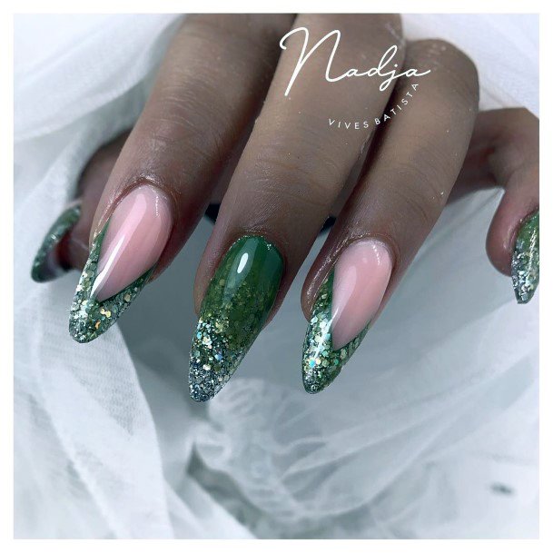 Womens Green Dress Super Nail Designs