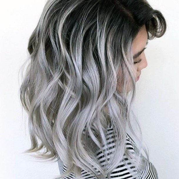 Womens Grey Ombre Hairstyless