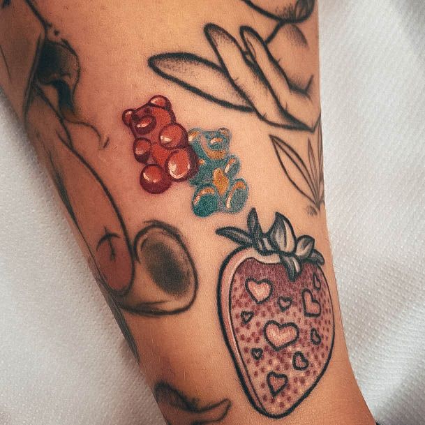 Womens Gummy Bear Super Tattoo Designs