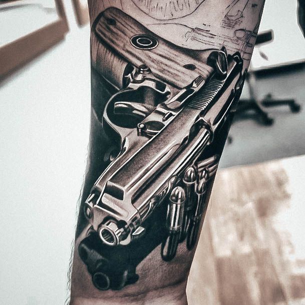 Womens Gun Super Tattoo Designs