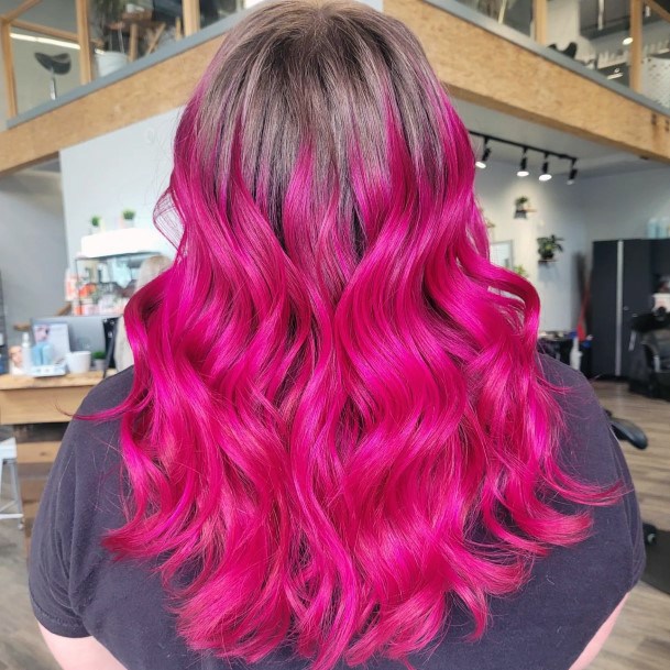 Womens Hairstyles Ideas With Hot Pink Design