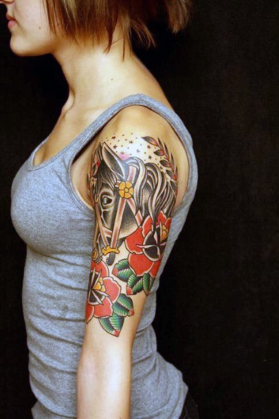 Womens Half Sleeve Tattoo