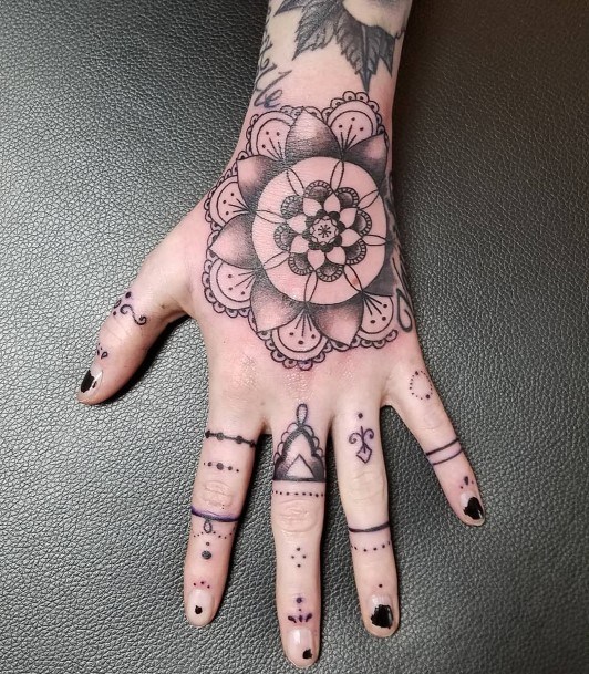 Womens Hand Cool Mehendi Tattoo