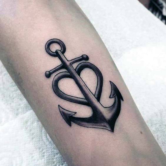 Womens Hand Unique Anchor Tattoo Art