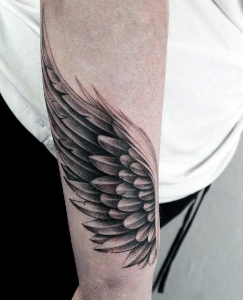 Womens Hands Awesome Angel Wings Tattoo