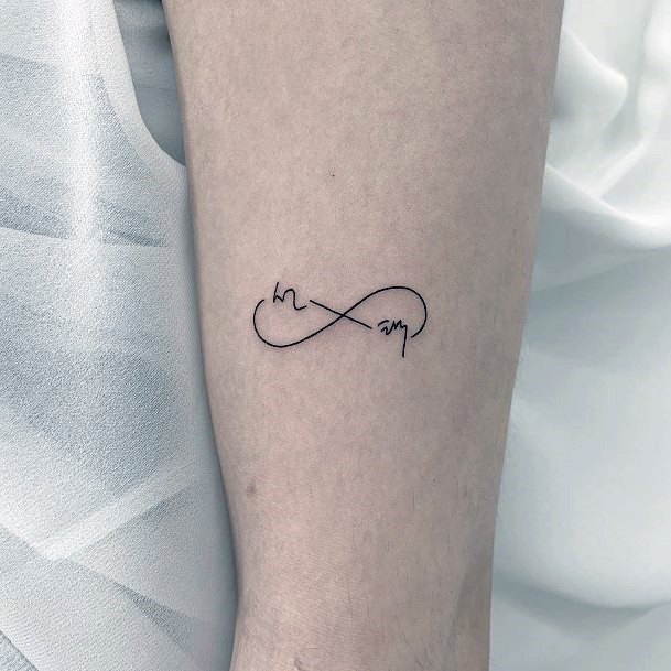 Womens Hands Infinity Tattoo Simple