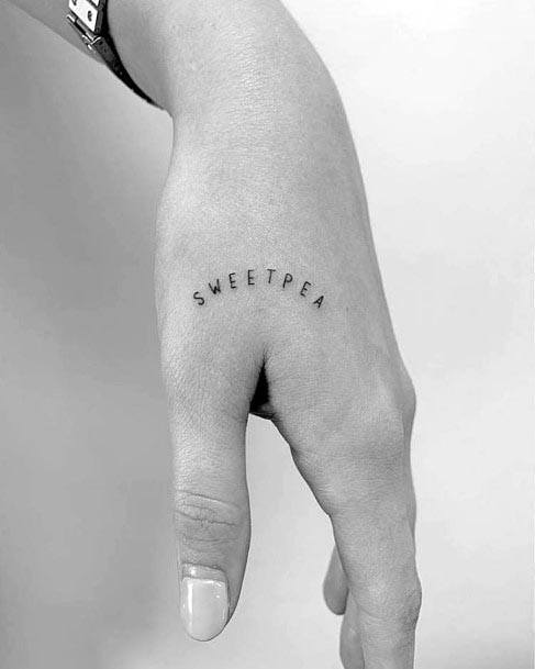 Womens Hands Simple Words Tattoo