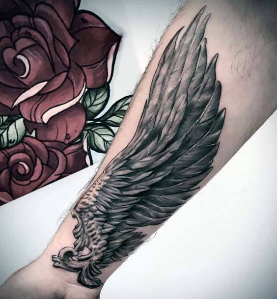 Womens Hands Spectacular Wings Tattoo