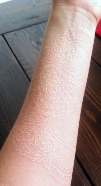 Womens Hands White Ink Grand Tattoo