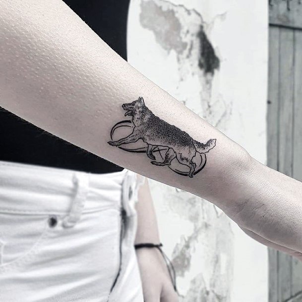 Womens Hands Wild Animal Infinity Tattoo