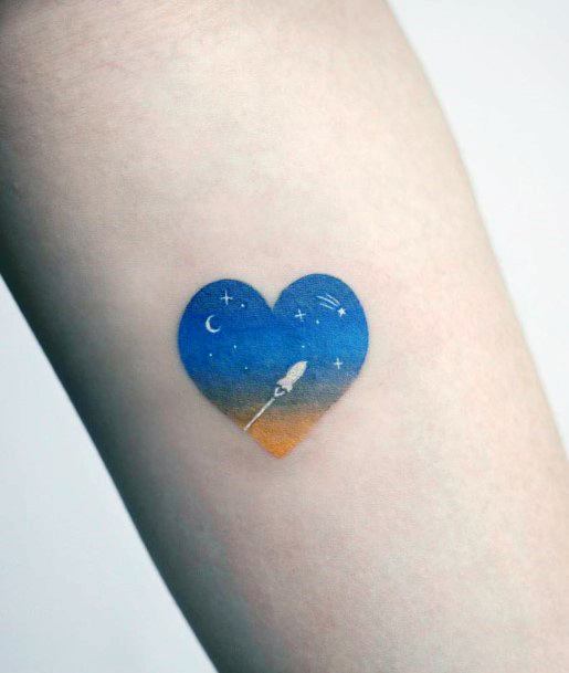 Womens Heart Cute Tattoo