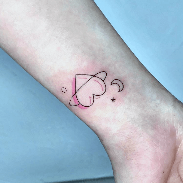 Womens Heart Tattoo Cute Wrists